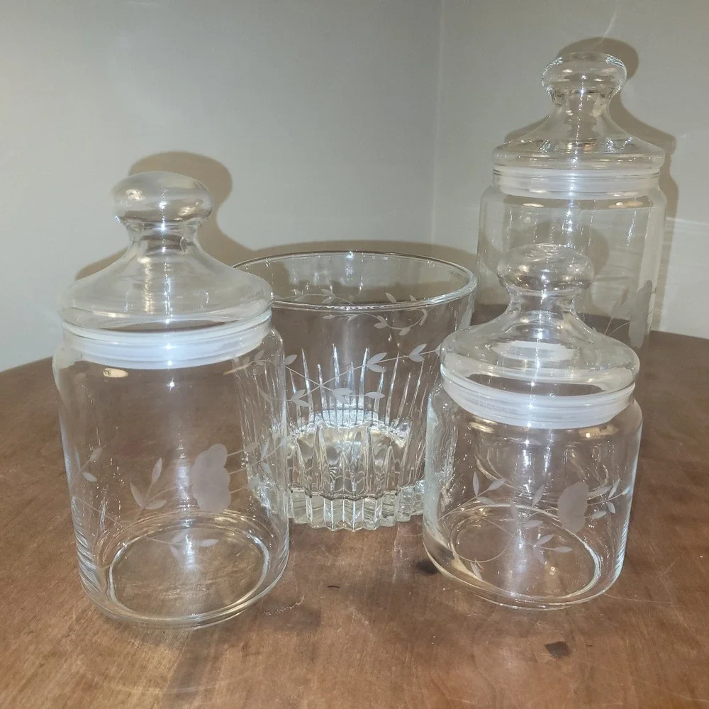 Princess‎ House Crystal Heritage Pattern Jars And Ice Bucket